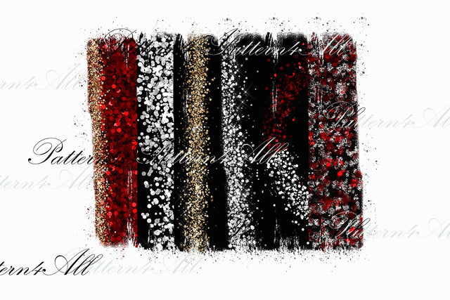 Black, Silver, Gold and Red Glitter Brush Stroke Background PNG,Glitter Sublimation element Design,Brushstroke Sublimation,Instant Download Sublimation ArtStudio 