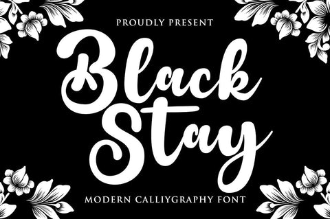 Black Stay Script Font muhammadzeky 