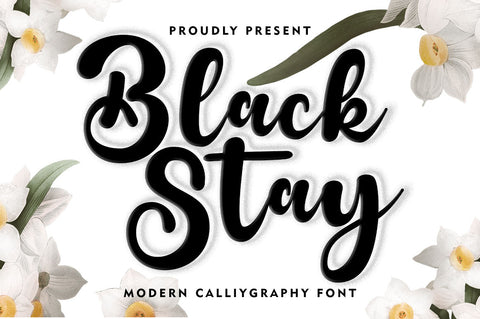 Black Stay Script Font muhammadzeky 