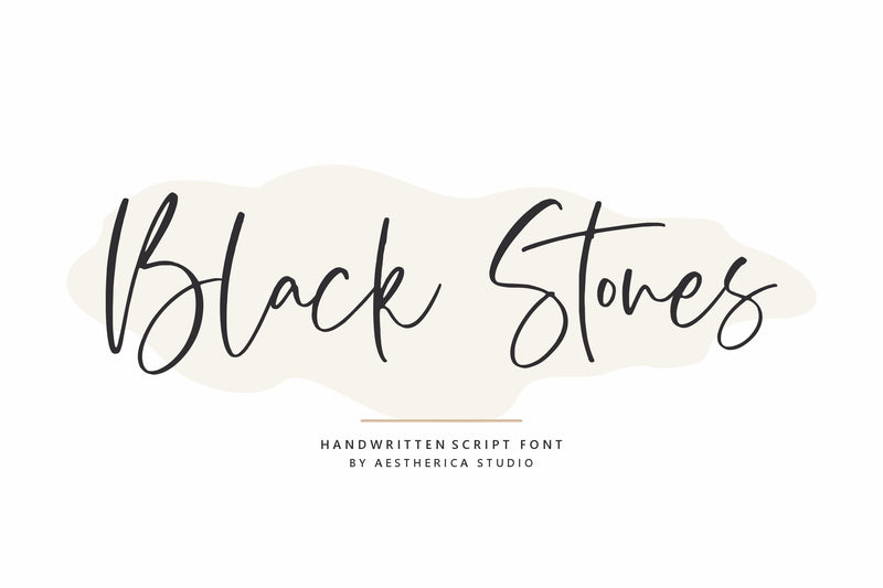 Black Stones Font Aestherica Studio 