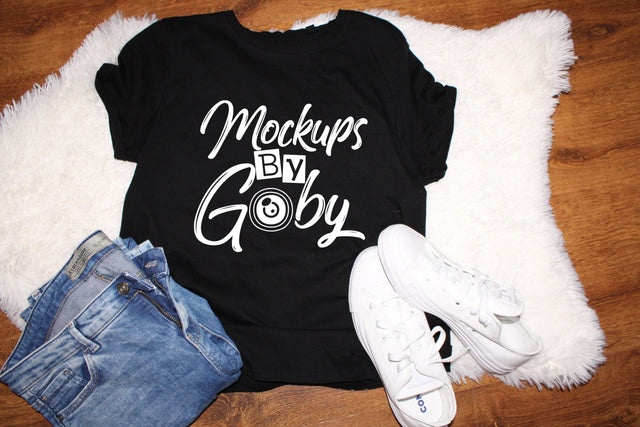 Black T+shirt Mockup, Unisex Design Mock Up, Flat Lays Picture, Digital Template, Jpg File, InstanT Download Mock Up Photo ArtStudio 