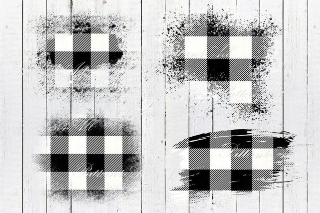 Black White Buffalo Plaid Sublimation Patches,Check splashes, Sublimation Patches PNG, design elements for t-shirts,instant download Sublimation ArtStudio 