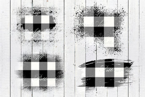 Black White Buffalo Plaid Sublimation Patches,Check splashes, Sublimation Patches PNG, design elements for t-shirts,instant download Sublimation ArtStudio 