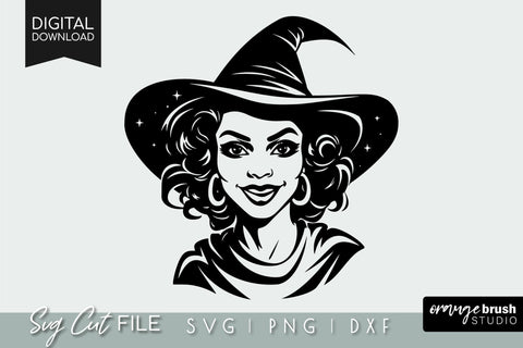 Black Witch SVG, Black Woman SVG File for Cricut SVG OrangeBrushStudio 