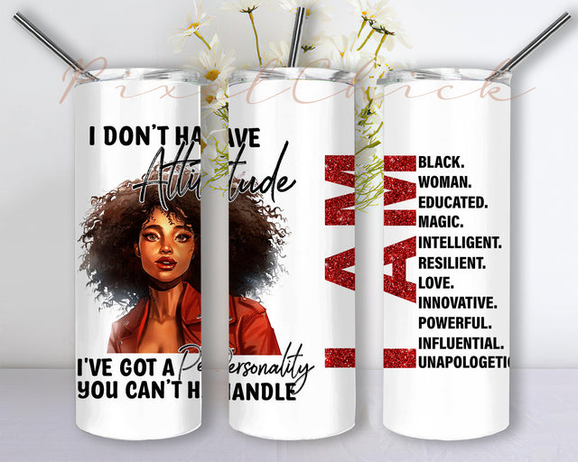 Black Woman 2 File Png, African American 20 Oz Skinny Tumbler, Black Girl Magic Sublimation Png,Black Girl Tumbler,Black Queen Png,Black Women Sunflower Tumbler Sublimation PixelChick 