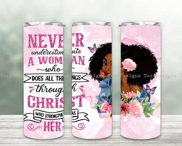 Black Woman Faith Tumbler Wrap, Black Woman Png, Black Girl Tumbler Wrap, Faith Tumbler Sublimation ToriDesigns 