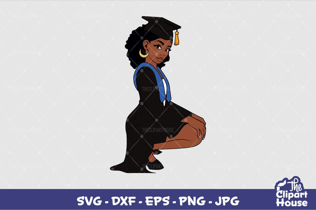 Black Woman Graduation SVG The Clipart House 