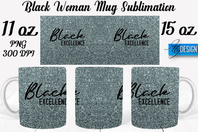 Black Woman Mug Sublimation | Coffee 11 Oz | 15 Oz Mug Sublimation Sublimation Fly Design 