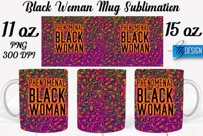 Black Woman Mug Sublimation | Coffee 11 Oz | 15 Oz Mug Sublimation Sublimation Fly Design 
