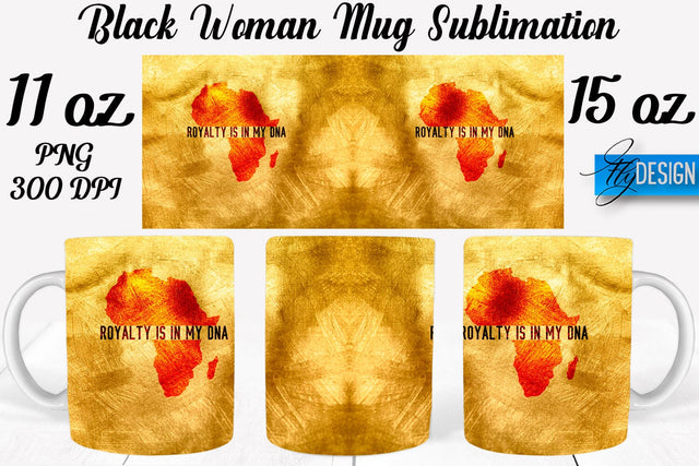 Black Woman Mug Sublimation | Coffee 11 Oz | 15 Oz Mug Sublimation Sublimation Fly Design 