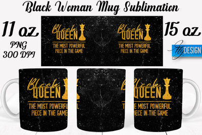 Black Woman Mug Sublimation | Coffee 11 Oz | 15 Oz Mug Sublimation Sublimation Fly Design 
