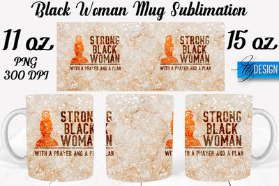 Black Woman Mug Sublimation | Coffee 11 Oz | 15 Oz Mug Sublimation Sublimation Fly Design 
