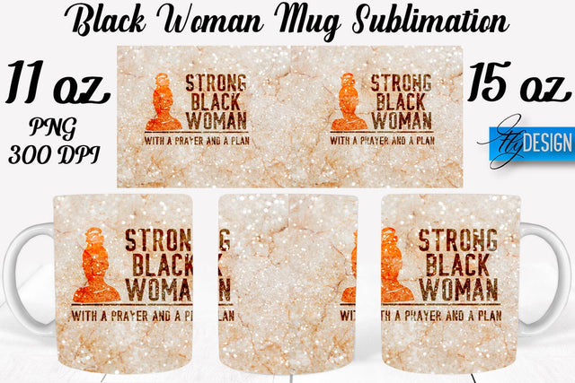 Black Woman Mug Sublimation | Coffee 11 Oz | 15 Oz Mug Sublimation Sublimation Fly Design 