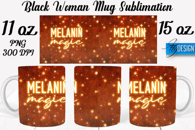 Black Woman Mug Sublimation | Coffee 11 Oz | 15 Oz Mug Sublimation Sublimation Fly Design 