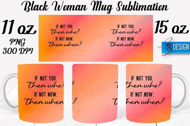 Black Woman Mug Sublimation | Coffee 11 Oz | 15 Oz Mug Sublimation Sublimation Fly Design 