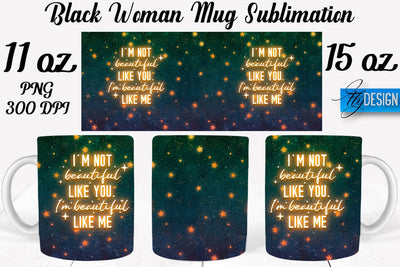 Black Woman Mug Sublimation | Coffee 11 Oz | 15 Oz Mug Sublimation Sublimation Fly Design 