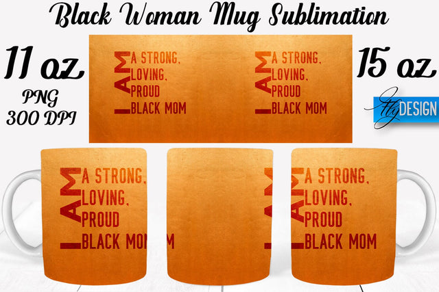 Black Woman Mug Sublimation | Coffee 11 Oz | 15 Oz Mug Sublimation Sublimation Fly Design 