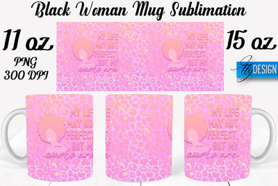 Black Woman Mug Sublimation | Coffee 11 Oz | 15 Oz Mug Sublimation Sublimation Fly Design 
