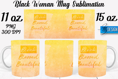 Black Woman Mug Sublimation | Coffee 11 Oz | 15 Oz Mug Sublimation Sublimation Fly Design 