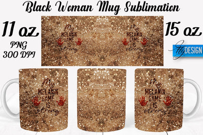 Black Woman Mug Sublimation | Coffee 11 Oz | 15 Oz Mug Sublimation Sublimation Fly Design 