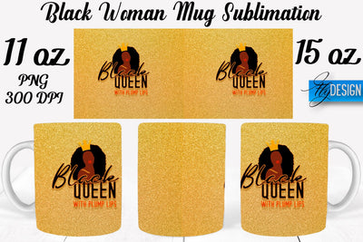 Black Woman Mug Sublimation | Coffee 11 Oz | 15 Oz Mug Sublimation Sublimation Fly Design 