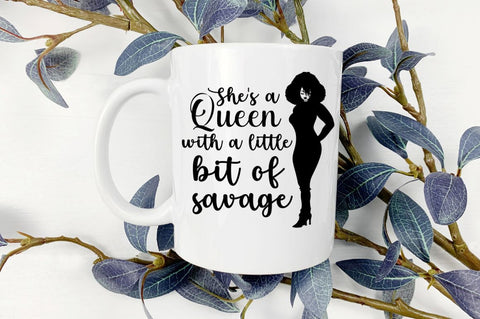 Black Woman Queen SVG Bundle SVG DESIGNISTIC 