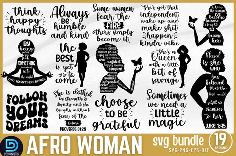 Black Woman Queen SVG Bundle SVG DESIGNISTIC 