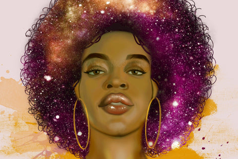 Black Woman Sublimation Design | Black Girl Magic PNG SVG OrangeBrushStudio 