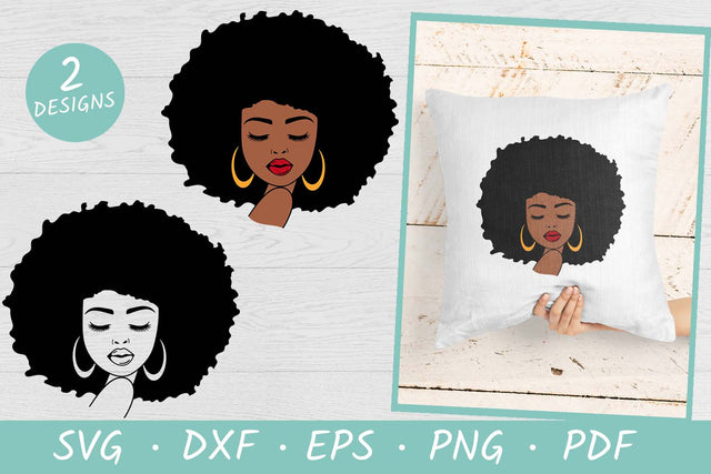 Black Woman SVG | African American Woman | Afro Woman SVG SVG Irina Ostapenko 