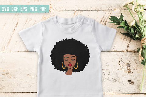 Black Woman SVG | African American Woman | Afro Woman SVG SVG Irina Ostapenko 