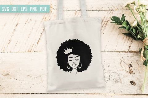 Black Woman SVG | Black Queen Svg | Afro Woman SVG SVG Irina Ostapenko 