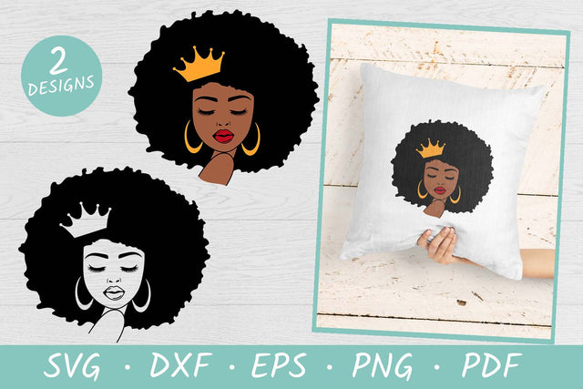 Black Woman SVG | Black Queen Svg | Afro Woman SVG SVG Irina Ostapenko 