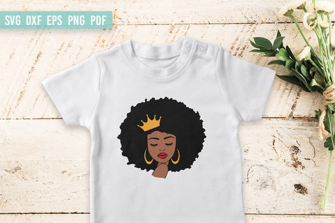 Black Woman SVG | Black Queen Svg | Afro Woman SVG SVG Irina Ostapenko 