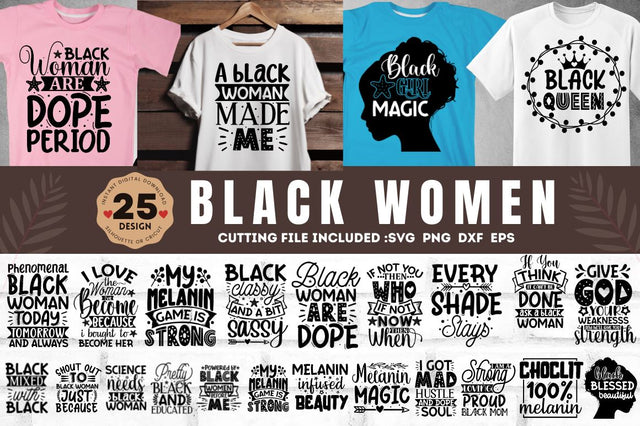 Black Woman SVG Bundle SVG Designangry 