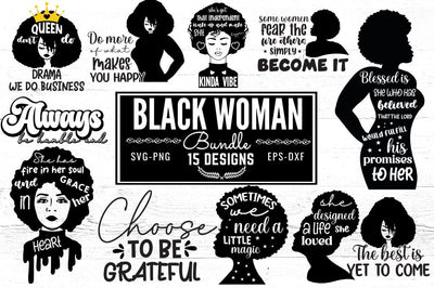 Black Woman SVG Bundle SVG DESIGNISTIC 