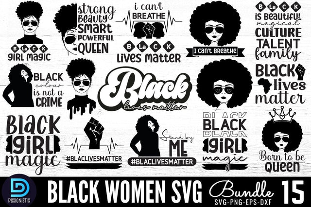 Black Woman SVG Bundle SVG DESIGNISTIC 