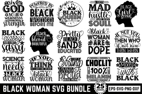 Black Woman SVG Bundle SVG DESIGNISTIC 