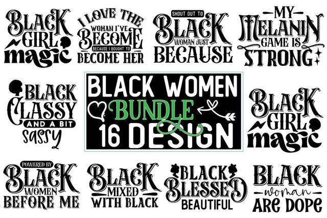 black woman SVG Design Bundle SVG CraftingStudio 