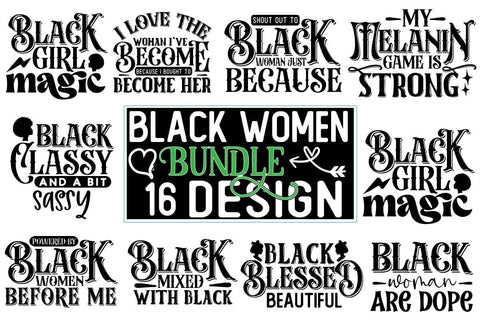 black woman SVG Design Bundle SVG CraftingStudio 