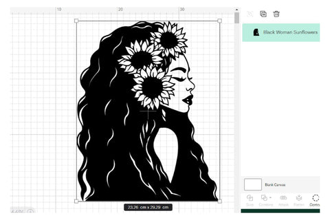 Black Woman SVG With Sunflowers | African American SVG SVG OrangeBrushStudio 