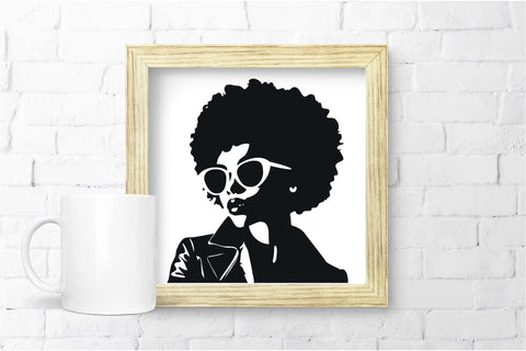 Black Woman SVG With Sunglasses | African American SVG SVG OrangeBrushStudio 