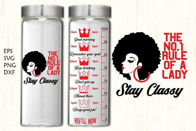 Black woman Water tracker, black girl Water tracker svg,black lady water tracker SVG Paper Switch 