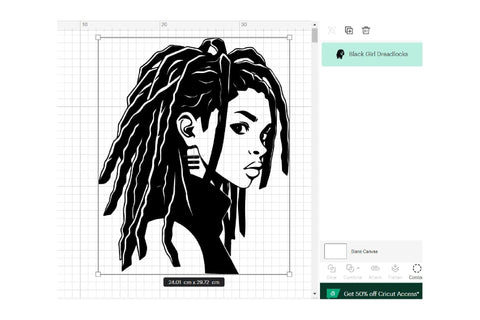 Black Woman With Locks SVG File For Cricut Melanin SVG SVG OrangeBrushStudio 