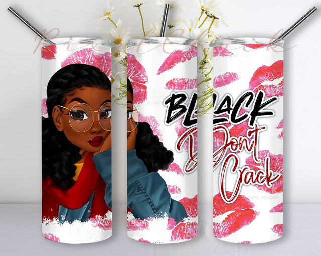 Black Women Beauty Wine Tumbler 20oz Skinny Tumbler Sublimation Designs, Straight/Tapered Tumbler Design, PNG Digital Download Sublimation PixelChick 