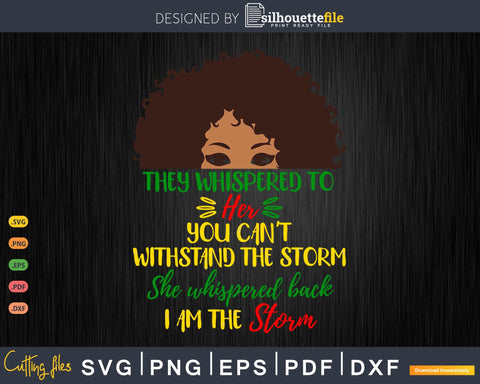 Black Women Gift African American Pride Black History Month SVG Silhouette File 