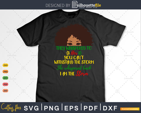 Black Women Gift African American Pride Black History Month SVG Silhouette File 
