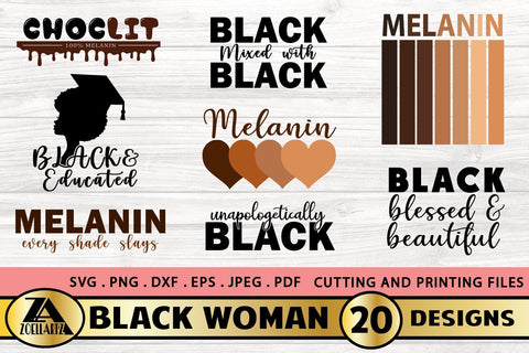 Black Women SVG Bundle Black Girl SVG Melanin SVG Cut Files SVG zoellartz 