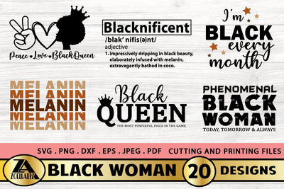 Black Women SVG Bundle Black Girl SVG Melanin SVG Cut Files SVG zoellartz 