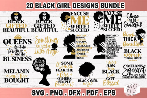 Black Women SVG Bundle, Black Girl SVG, Melanin SVG Cut Files,african woman svg, afro woman svg, melanin svg, Boss Lady Svg, Black Lives Matter, Cut File Cricut, Silhouette file Bestseller SVG NS Arts Shop 