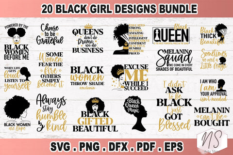 Black Women SVG Bundle, Black Girl SVG, Melanin SVG Cut Files,african woman svg, afro woman svg, melanin svg, Boss Lady Svg, Black Lives Matter, Cut File Cricut, Silhouette file Bestseller SVG NS Arts Shop 
